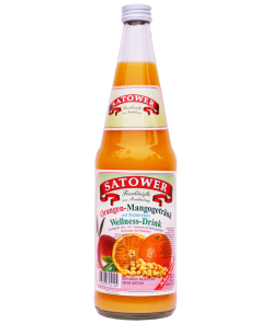 Orangen-Mangogetränk mit Sojaprotein - Wellness-Drink